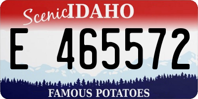 ID license plate E465572