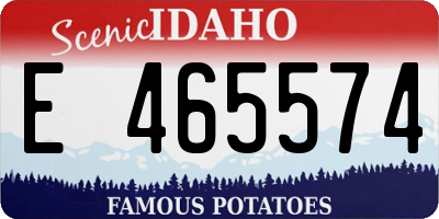 ID license plate E465574