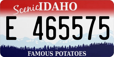 ID license plate E465575