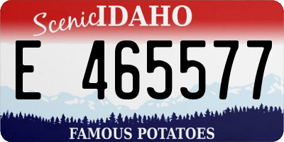 ID license plate E465577