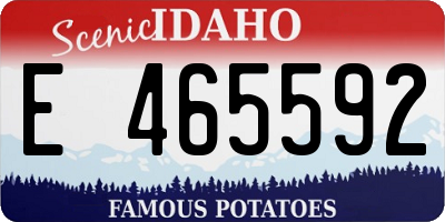 ID license plate E465592