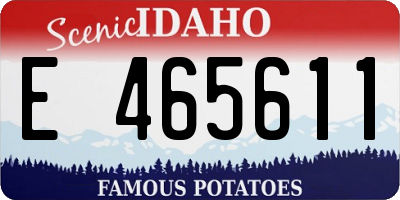 ID license plate E465611
