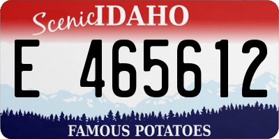 ID license plate E465612