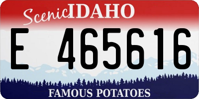 ID license plate E465616