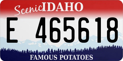 ID license plate E465618