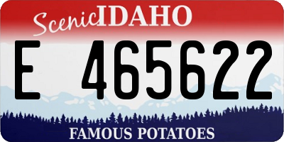 ID license plate E465622