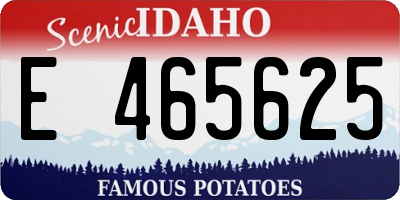 ID license plate E465625