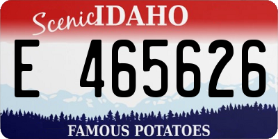 ID license plate E465626