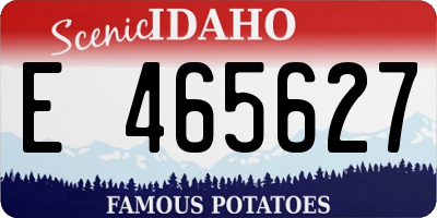 ID license plate E465627