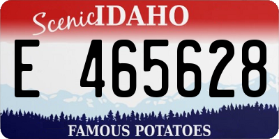 ID license plate E465628
