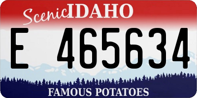 ID license plate E465634