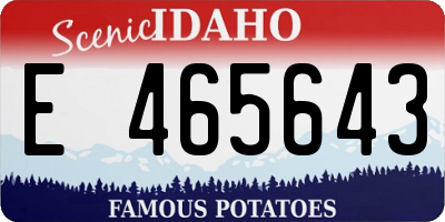 ID license plate E465643
