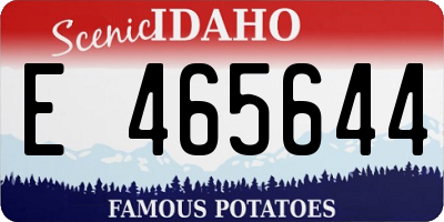 ID license plate E465644