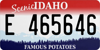 ID license plate E465646