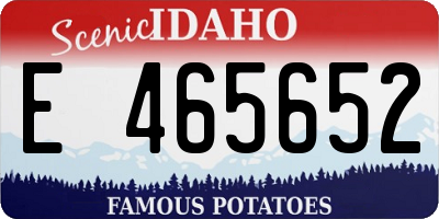 ID license plate E465652