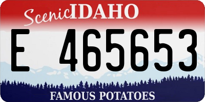 ID license plate E465653