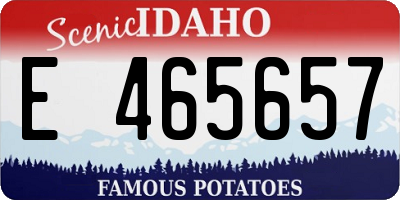 ID license plate E465657