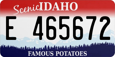 ID license plate E465672