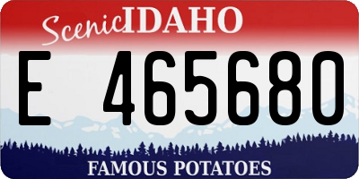 ID license plate E465680