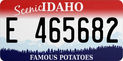 ID license plate E465682