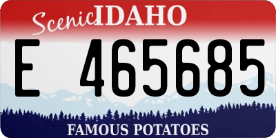 ID license plate E465685