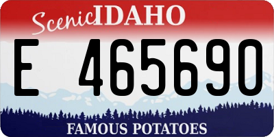 ID license plate E465690