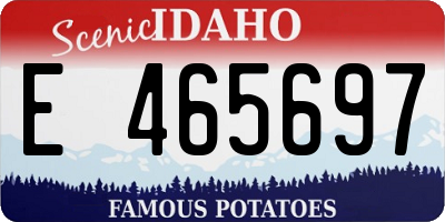 ID license plate E465697