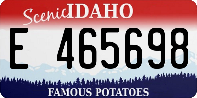 ID license plate E465698