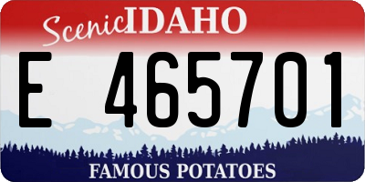ID license plate E465701
