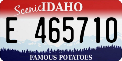 ID license plate E465710
