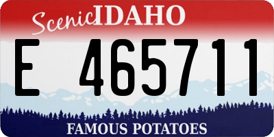 ID license plate E465711