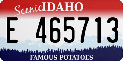 ID license plate E465713