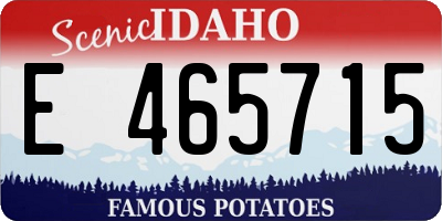 ID license plate E465715