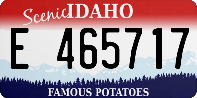 ID license plate E465717