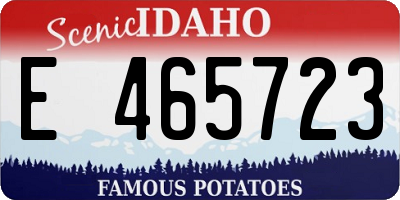 ID license plate E465723