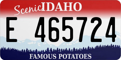 ID license plate E465724