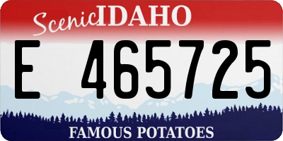ID license plate E465725