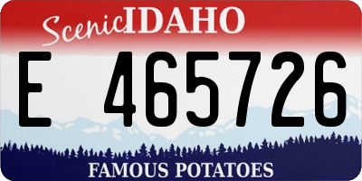 ID license plate E465726