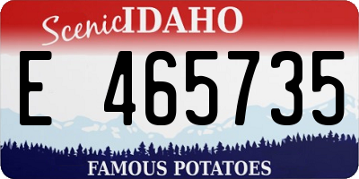 ID license plate E465735
