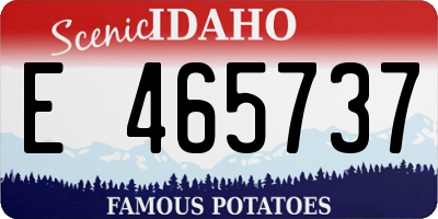 ID license plate E465737