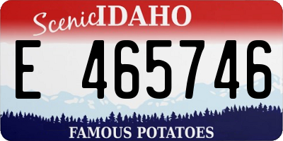ID license plate E465746
