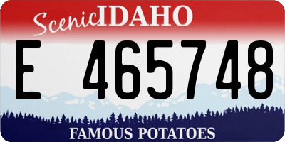 ID license plate E465748