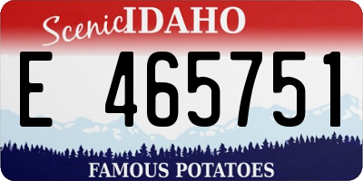 ID license plate E465751