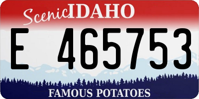 ID license plate E465753