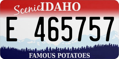 ID license plate E465757