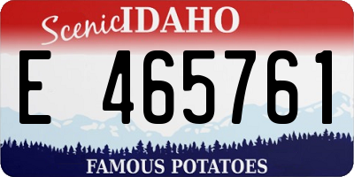 ID license plate E465761