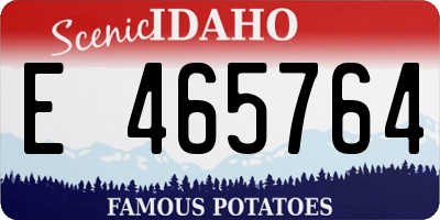 ID license plate E465764