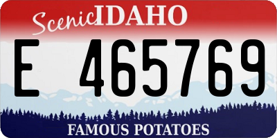 ID license plate E465769