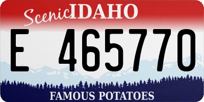 ID license plate E465770