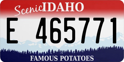 ID license plate E465771